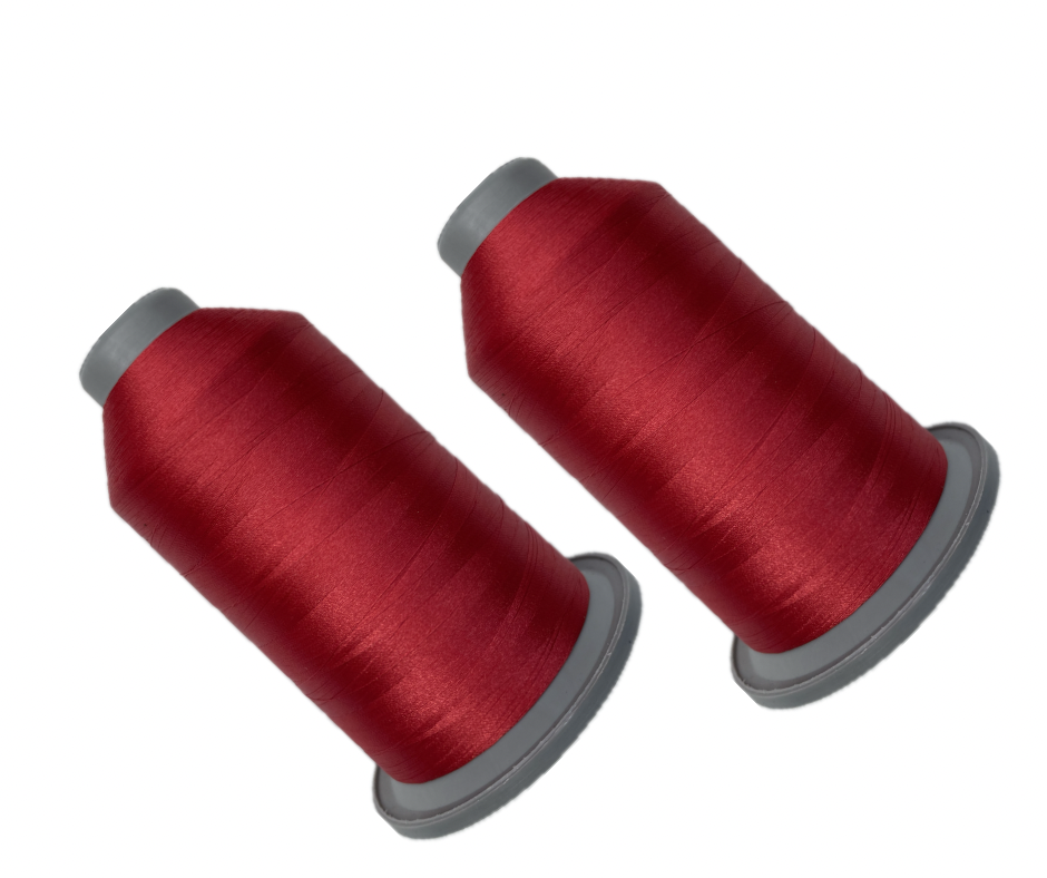 Glitz Trilobal 100% Polyester Embroidery Thread 40 Wt 5500 Yd 2 Pack (Red)